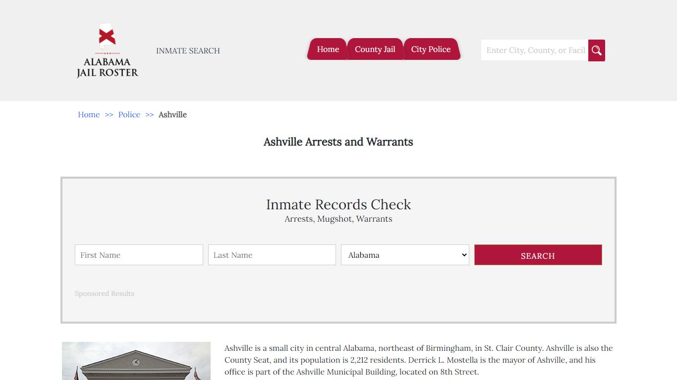 Ashville Arrests and Warrants | Alabama Jail Inmate Search